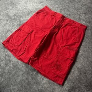 LRG Clothing Men’s Red Baggy Cargo Shorts Size 38